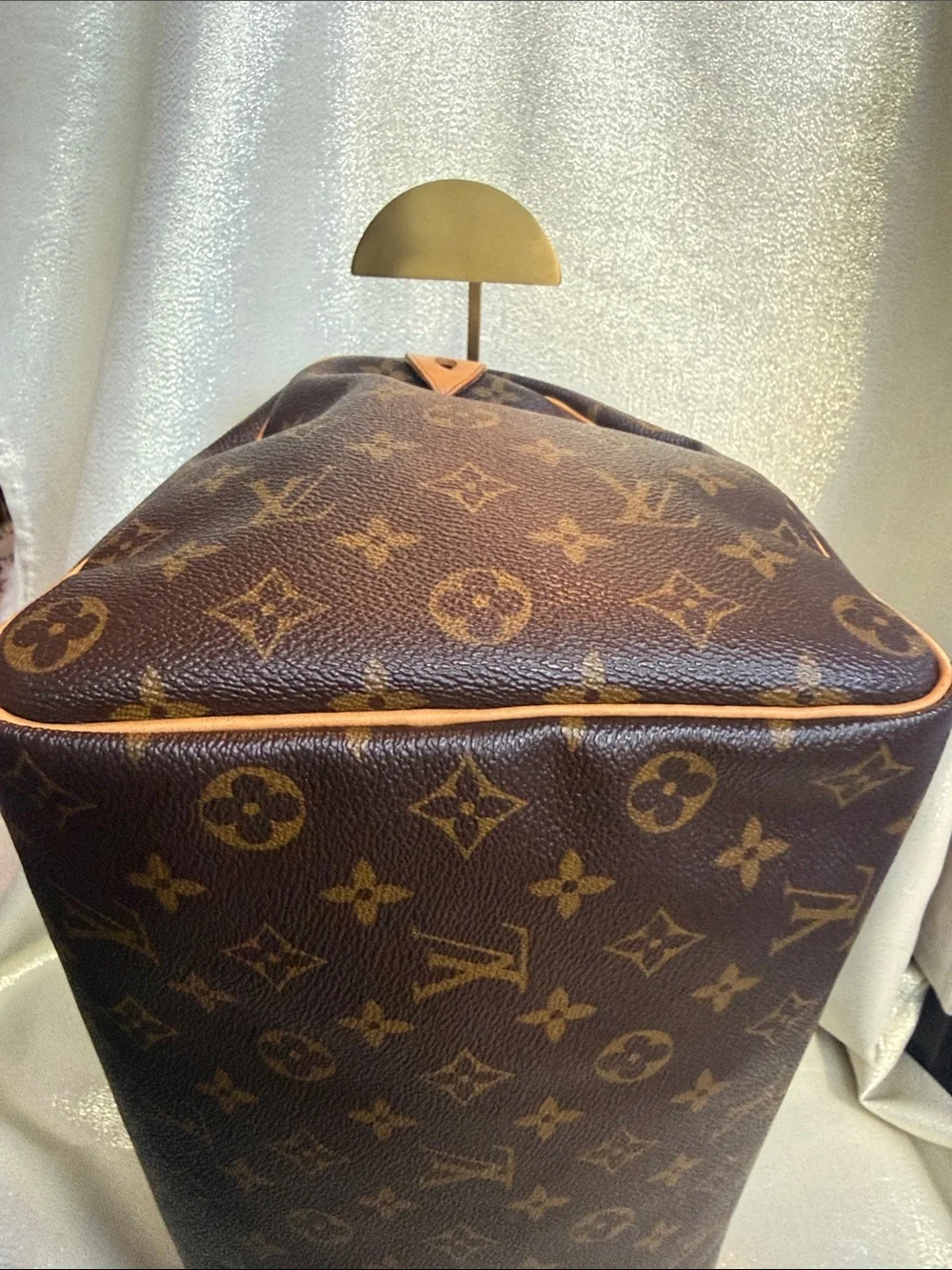 Louis Vuitton Brown Monogram Speedy 35 with Tan Trim - Really Good Condition